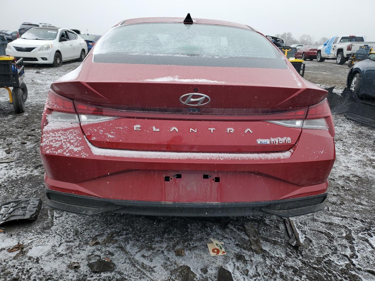 2022 Hyundai Elantra VIN KMHLM4AJXNU017156 Copart auction photo, undercarriage damage thumbnail 6