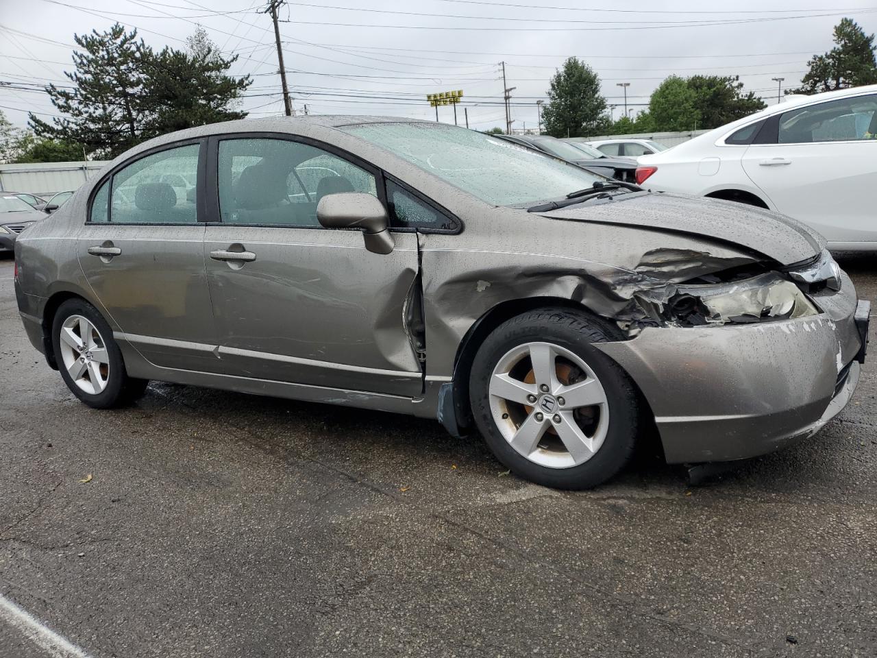 2008 Honda Civic VIN 1HGFA16878L060055 Copart auction photo, front end / side damage thumbnail 4