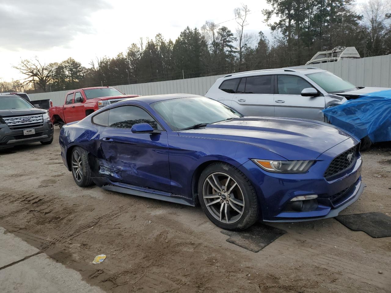 2016 Ford Mustang VIN 1FA6P8TH7G5235861 Copart auction photo, side damage thumbnail 4