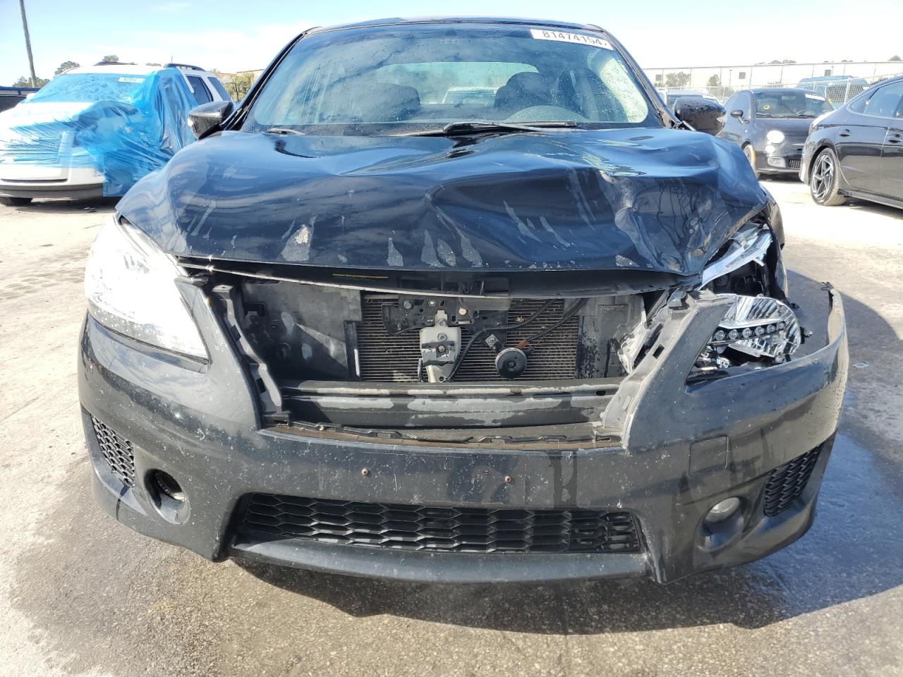 2015 Nissan Sentra VIN 3N1AB7AP9FY224596 Copart auction photo, front end / side damage thumbnail 5