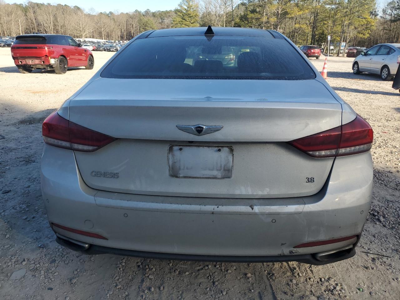 2015 Hyundai Genesis VIN KMHGN4JE4FU030245 Copart auction photo, side damage thumbnail 6