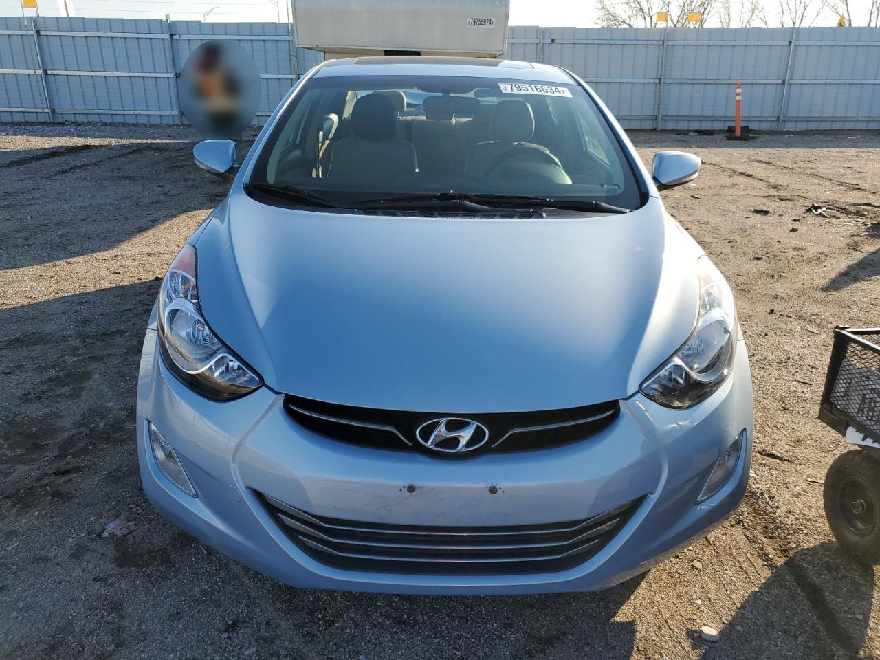 2012 Hyundai Elantra VIN KMHDH4AE4CU486817 Copart auction photo, all over damage thumbnail 5