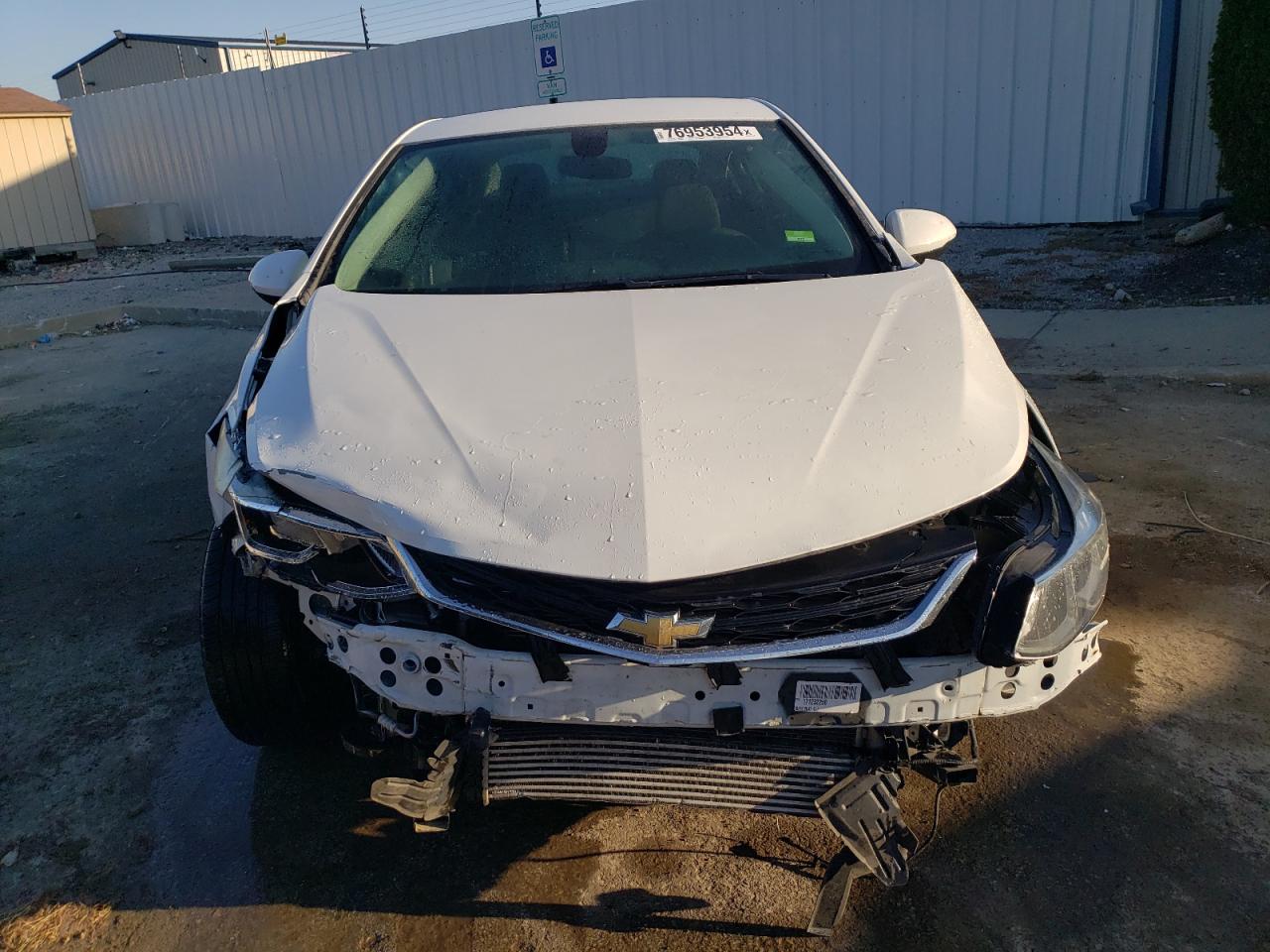 2017 Chevrolet Cruze VIN 1G1BC5SM5H7230884 Copart auction photo, front end / side damage thumbnail 5