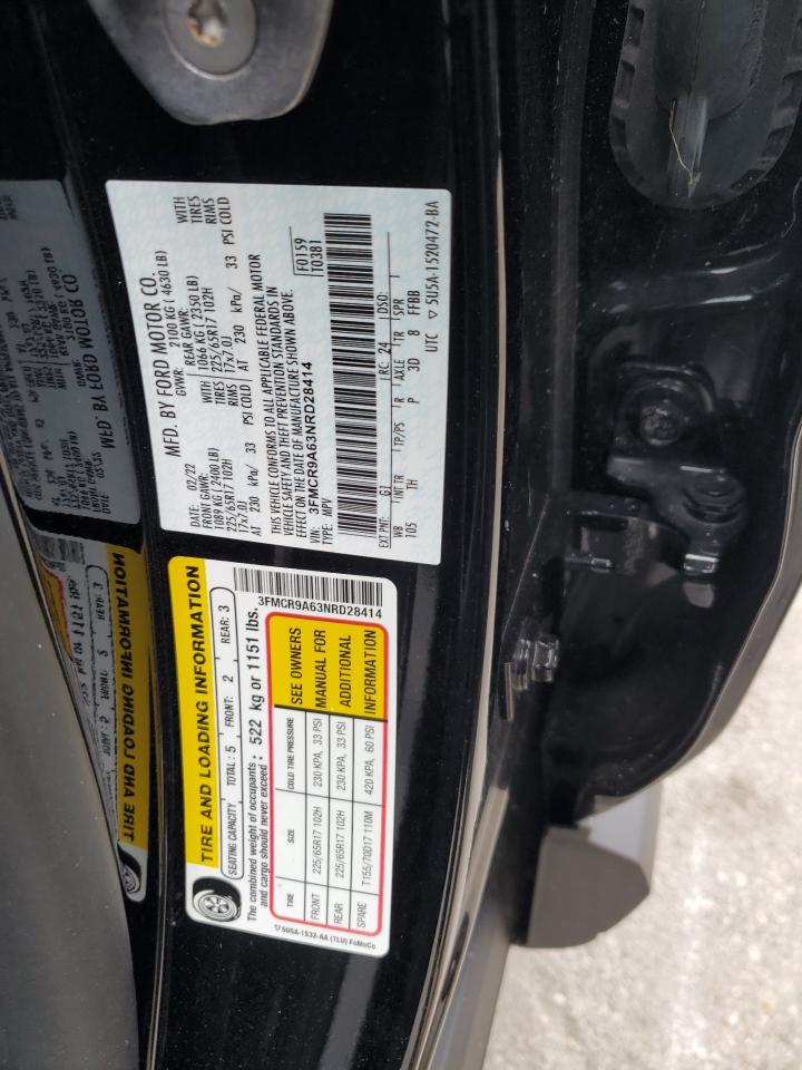 2022 Ford Bronco VIN 3FMCR9A63NRD28414 Copart auction photo, front end damage thumbnail 13