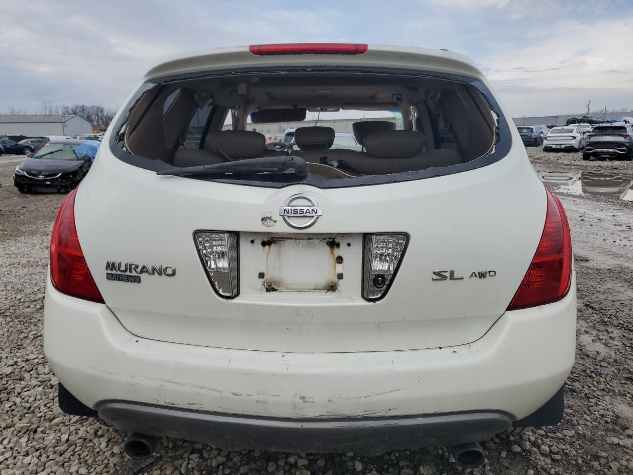 2005 Nissan Murano VIN JN8AZ08W15W439798 Copart auction photo, all over damage thumbnail 6