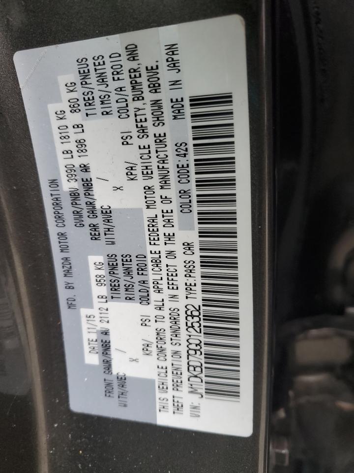 2016 Mazda CX-3 VIN JM1DKBD79G0125362 Copart auction photo, side / front end damage thumbnail 13