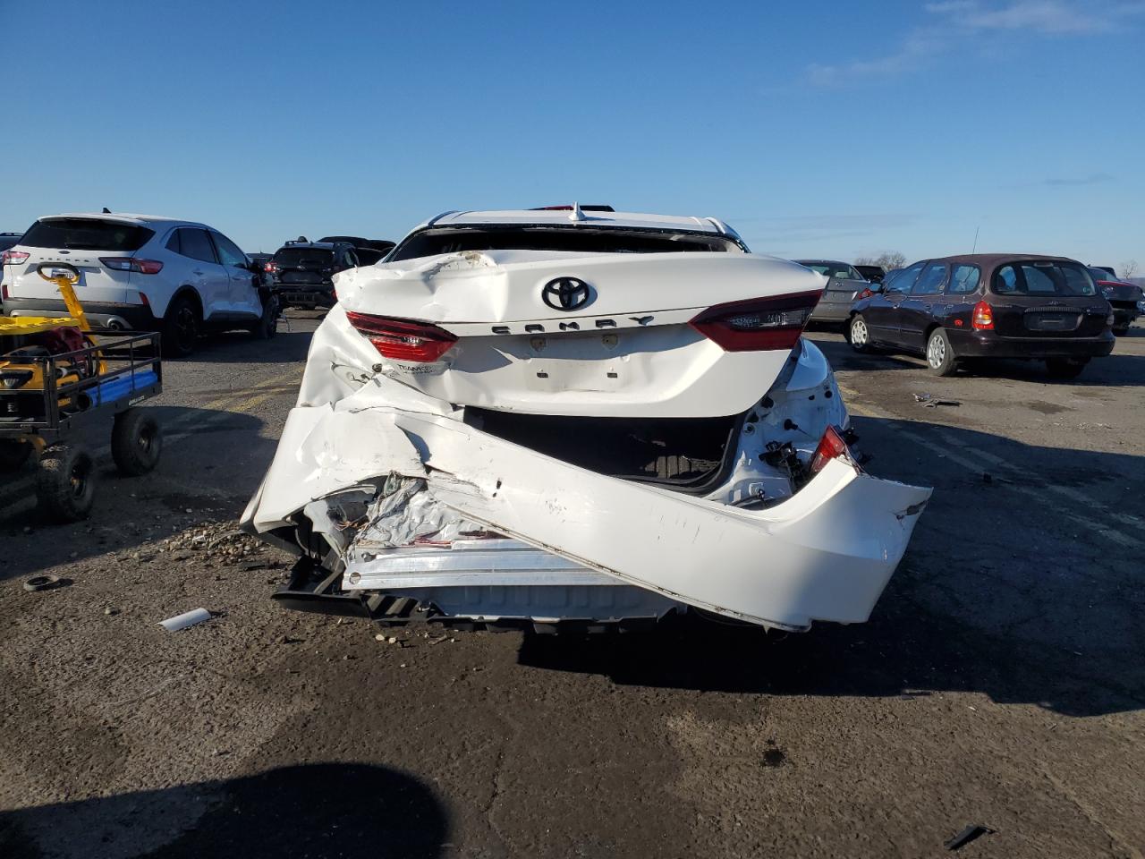 2023 Toyota Camry VIN 4T1R11BK6PU079519 Copart auction photo, rear end / top/roof damage thumbnail 6