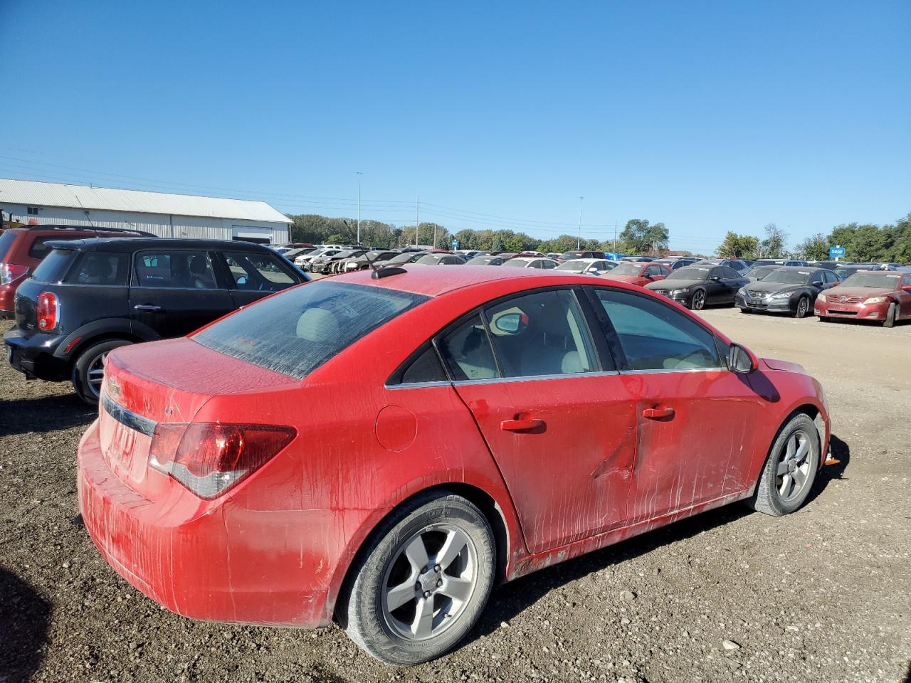 2015 Chevrolet Cruze VIN 1G1PC5SB5F7128938 Copart auction photo, side / front end damage thumbnail 3