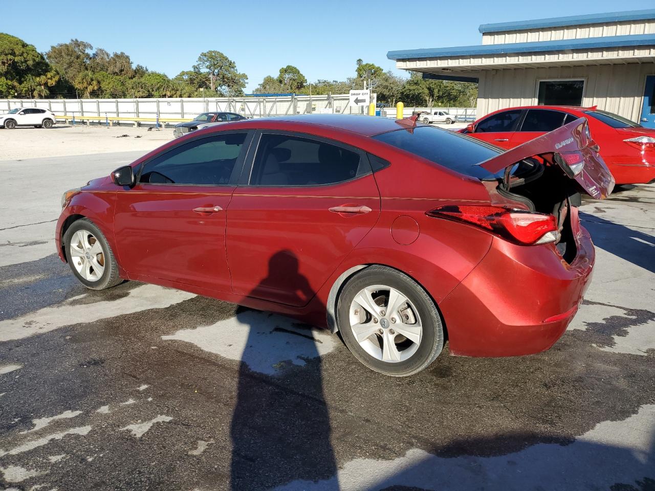 2014 Hyundai Elantra VIN 5NPDH4AE9EH544695 Copart auction photo, rear end damage thumbnail 2