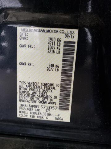 2015 Nissan Altima VIN 1N4AL3AP0FC575057 Copart auction photo, rear end / minor dent/scratches damage thumbnail 12