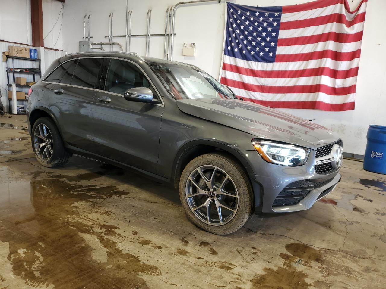 2020 Mercedes-Benz GLC VIN W1N0G8EB0LF861435 Copart auction photo, front end / side damage thumbnail 4