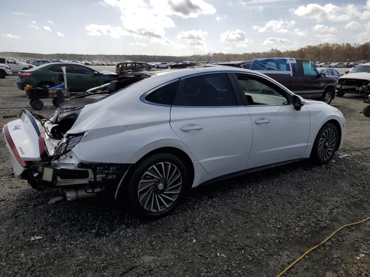 2023 Hyundai Sonata VIN KMHL54JJ9PA054507 Copart auction photo, top/roof damage thumbnail 3