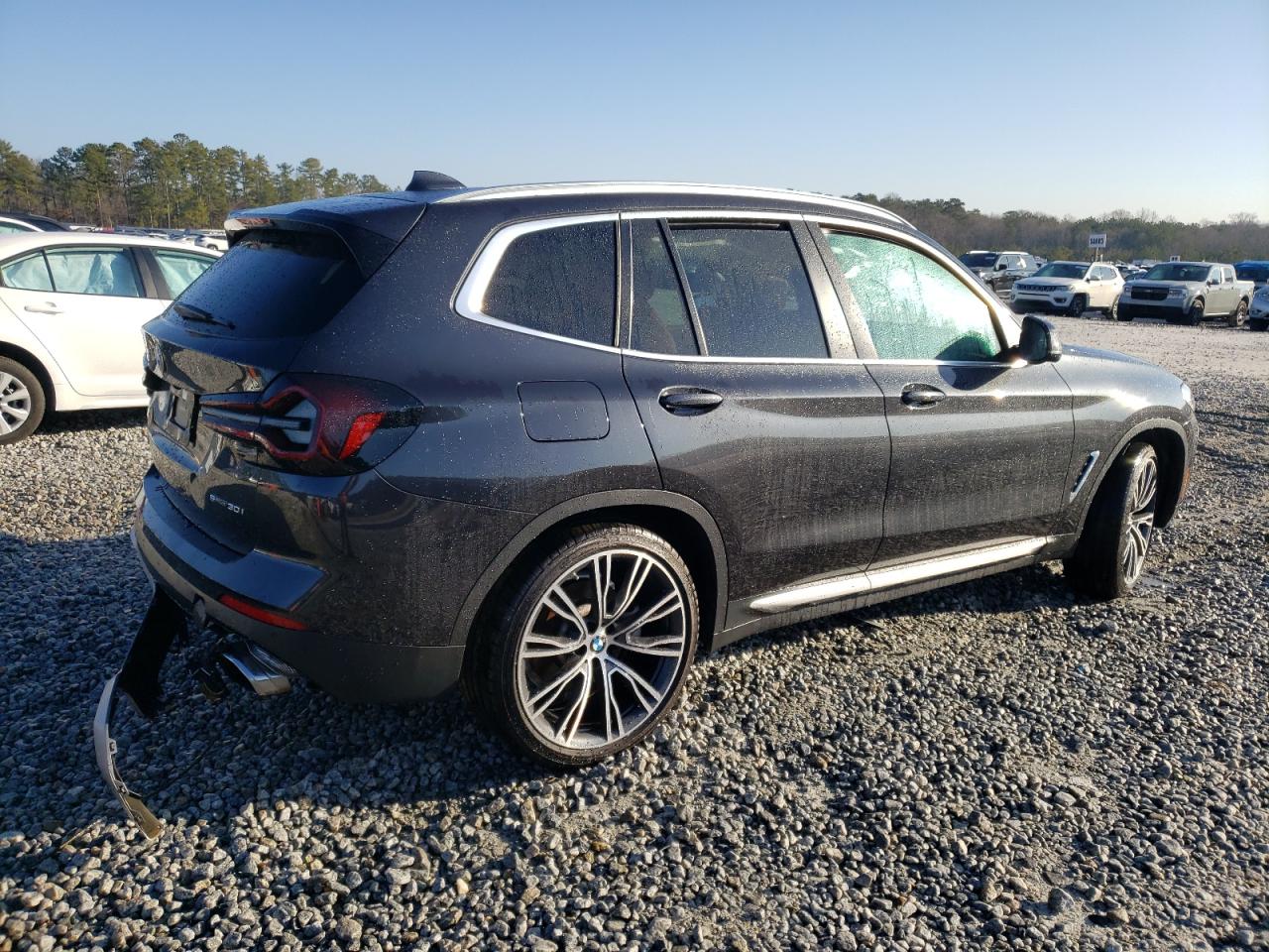 2022 BMW X3 VIN 5UX43DP01N9K65016 Copart auction photo, front end / rear end damage thumbnail 3