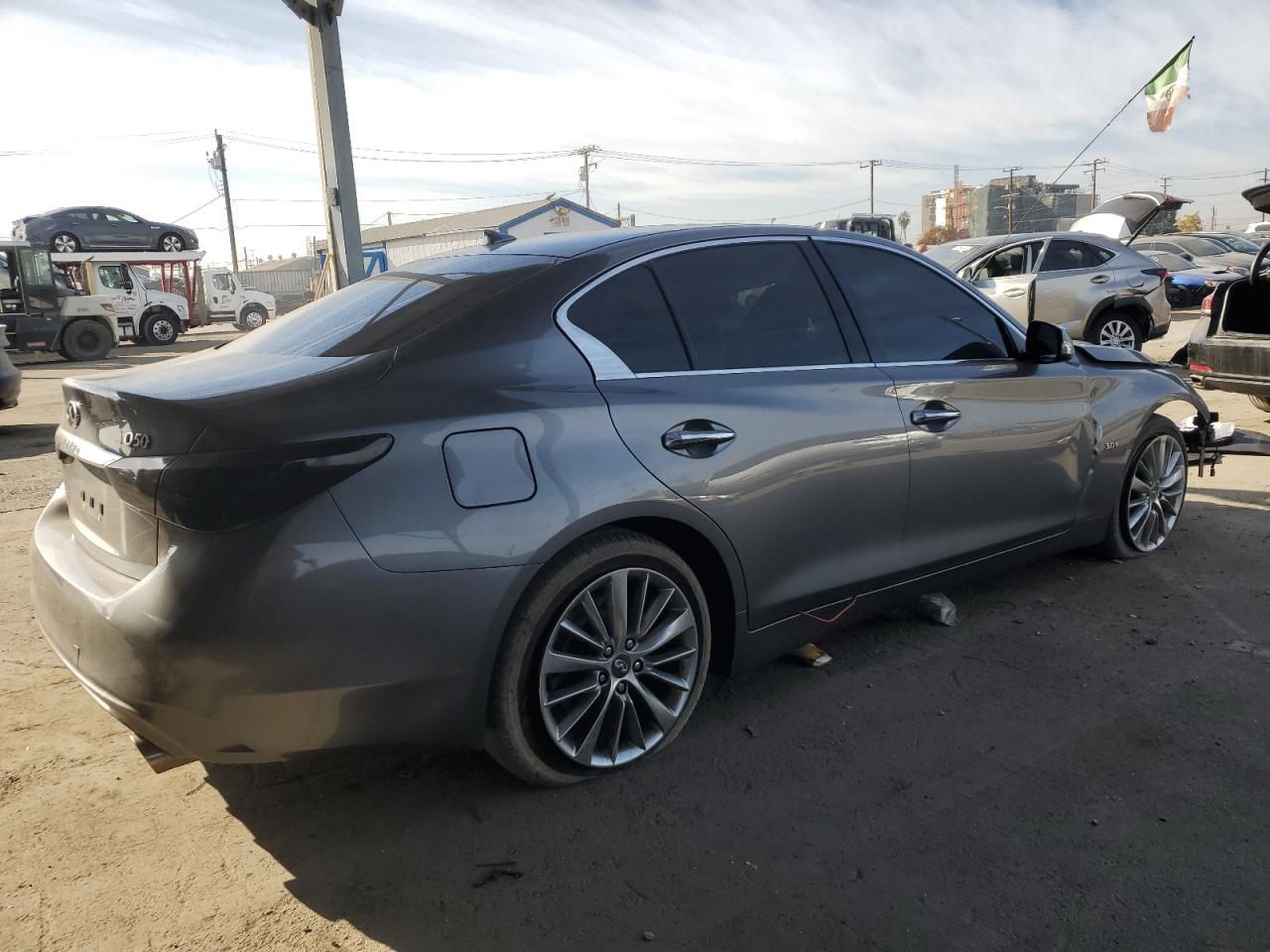 2019 Infiniti Q50 VIN JN1EV7AP1KM518726 Copart auction photo, front end damage thumbnail 3