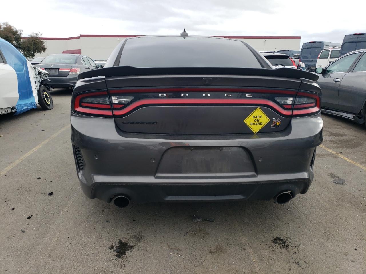2020 Dodge Charger VIN 2C3CDXGJ4LH192312 Copart auction photo, vandalism damage thumbnail 6