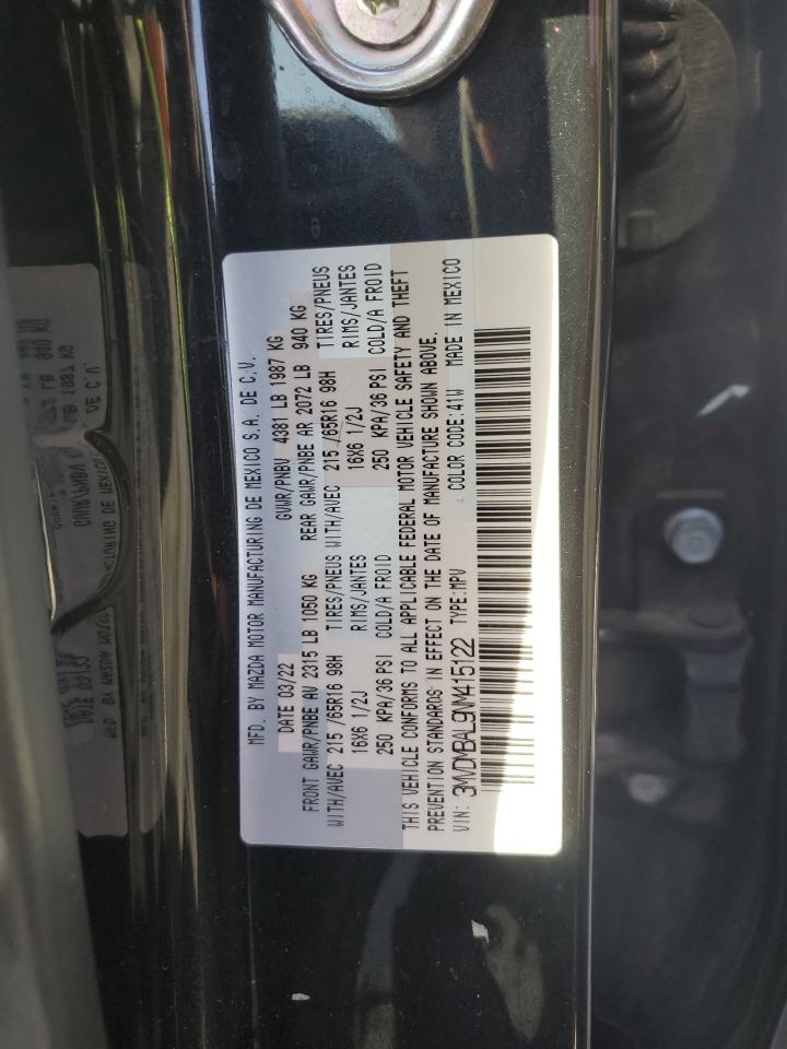 2022 Mazda CX-30 VIN 3MVDMBAL9NM415122 Copart auction photo, front end damage thumbnail 15