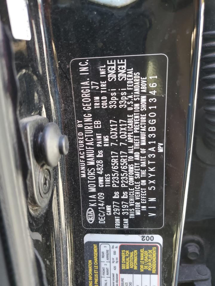 2011 KIA Sorento VIN 5XYKT3A13BG013461 Copart auction photo, mechanical damage thumbnail 13