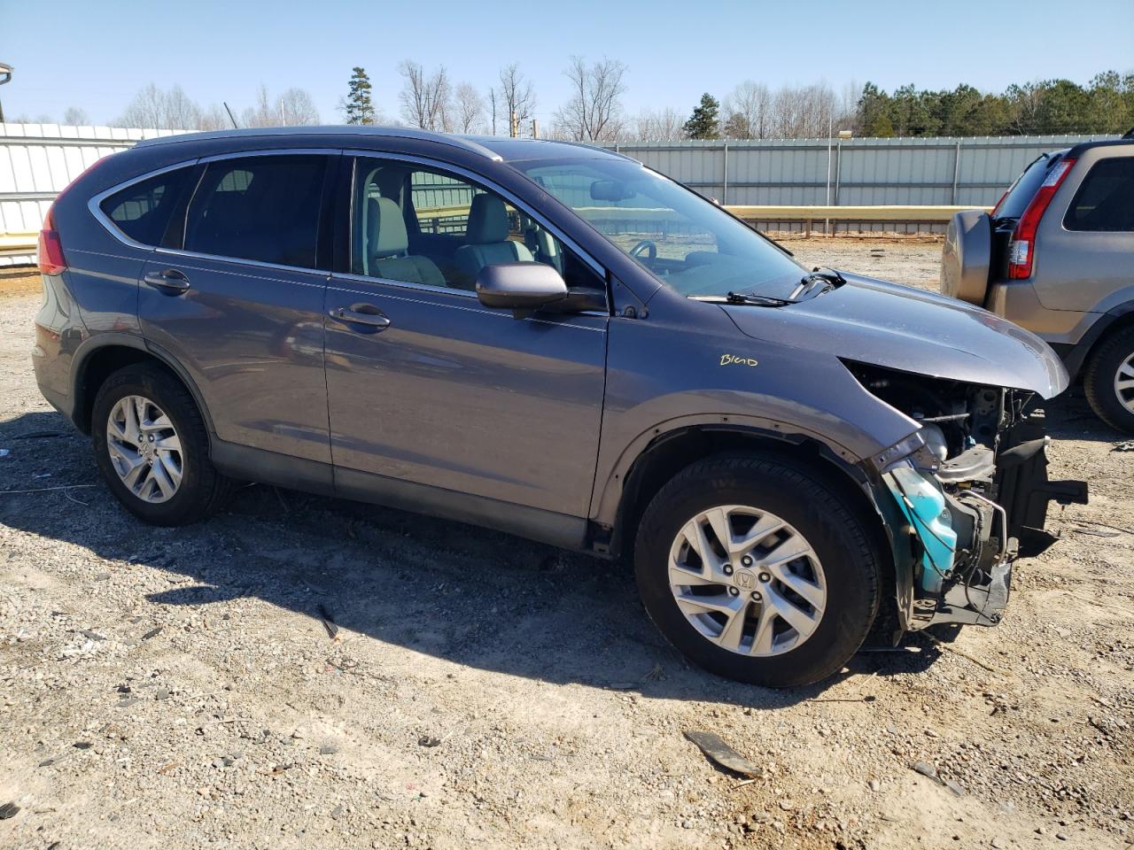 2016 Honda CR-V VIN 5J6RM4H72GL117019 Copart auction photo, front end / side damage thumbnail 4