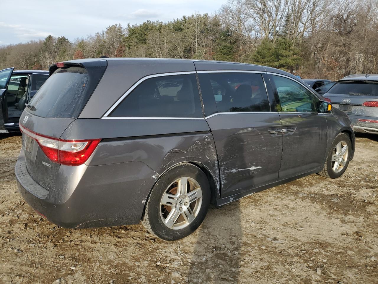 2012 Honda Odyssey VIN 5FNRL5H9XCB048495 Copart auction photo, side damage thumbnail 3