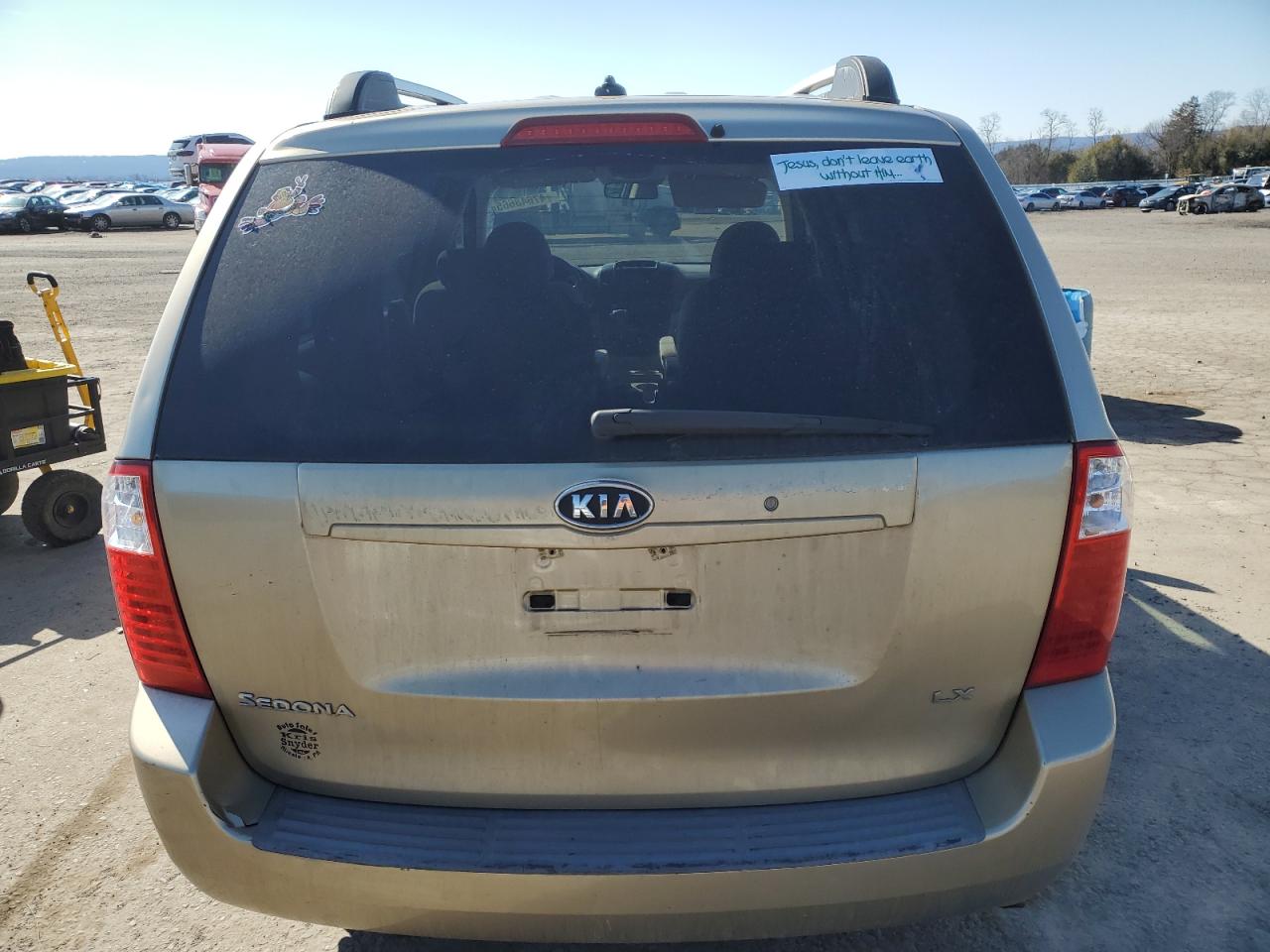 2009 KIA Sedona VIN KNDMB233296271844 Copart auction photo, front end / side damage thumbnail 6