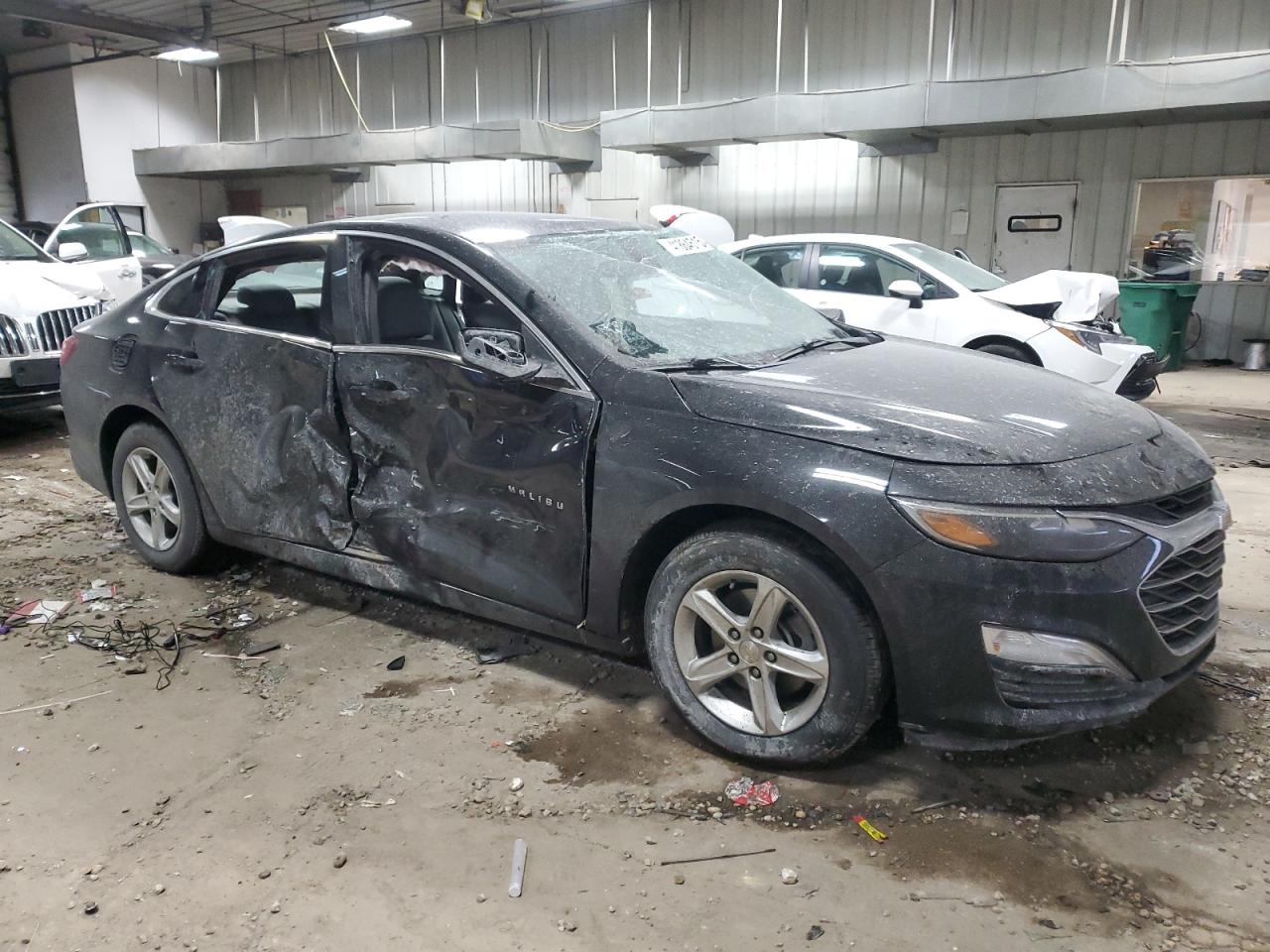 2019 Chevrolet Malibu VIN 1G1ZC5ST4KF171975 Copart auction photo, side / top/roof damage thumbnail 4