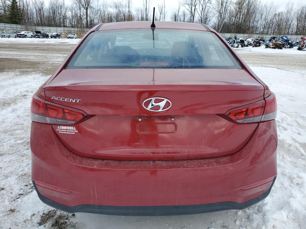2020 Hyundai Accent VIN 3KPC24A65LE105016 Copart auction photo, front end / minor dent/scratches damage thumbnail 6