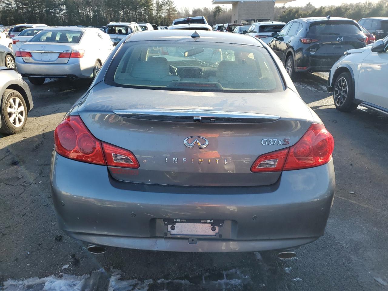 2012 Infiniti G VIN JN1CV6AR3CM677218 Copart auction photo, front end / side damage thumbnail 6