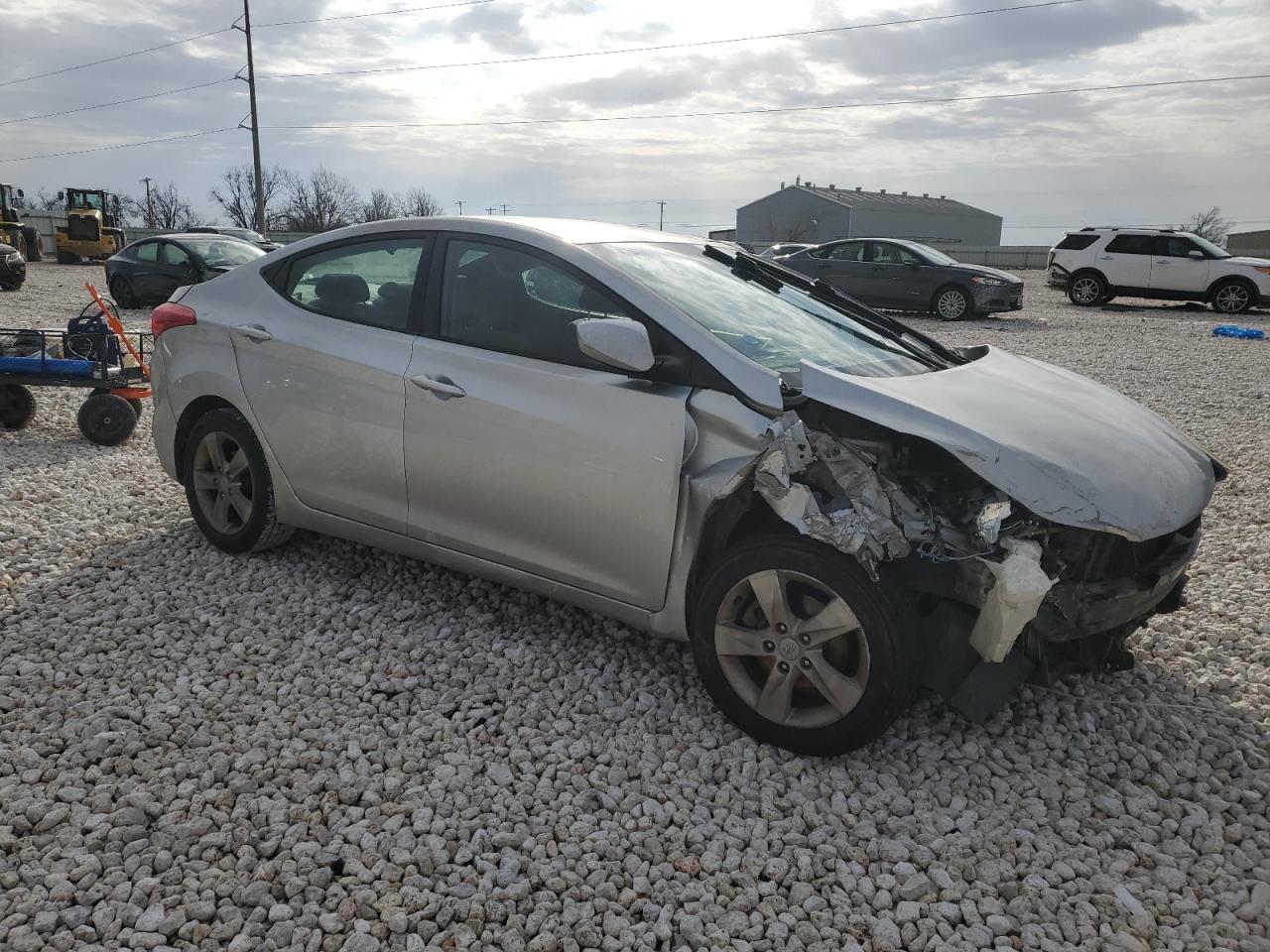 2012 Hyundai Elantra VIN KMHDH4AE1CU361953 Copart auction photo, front end damage thumbnail 4