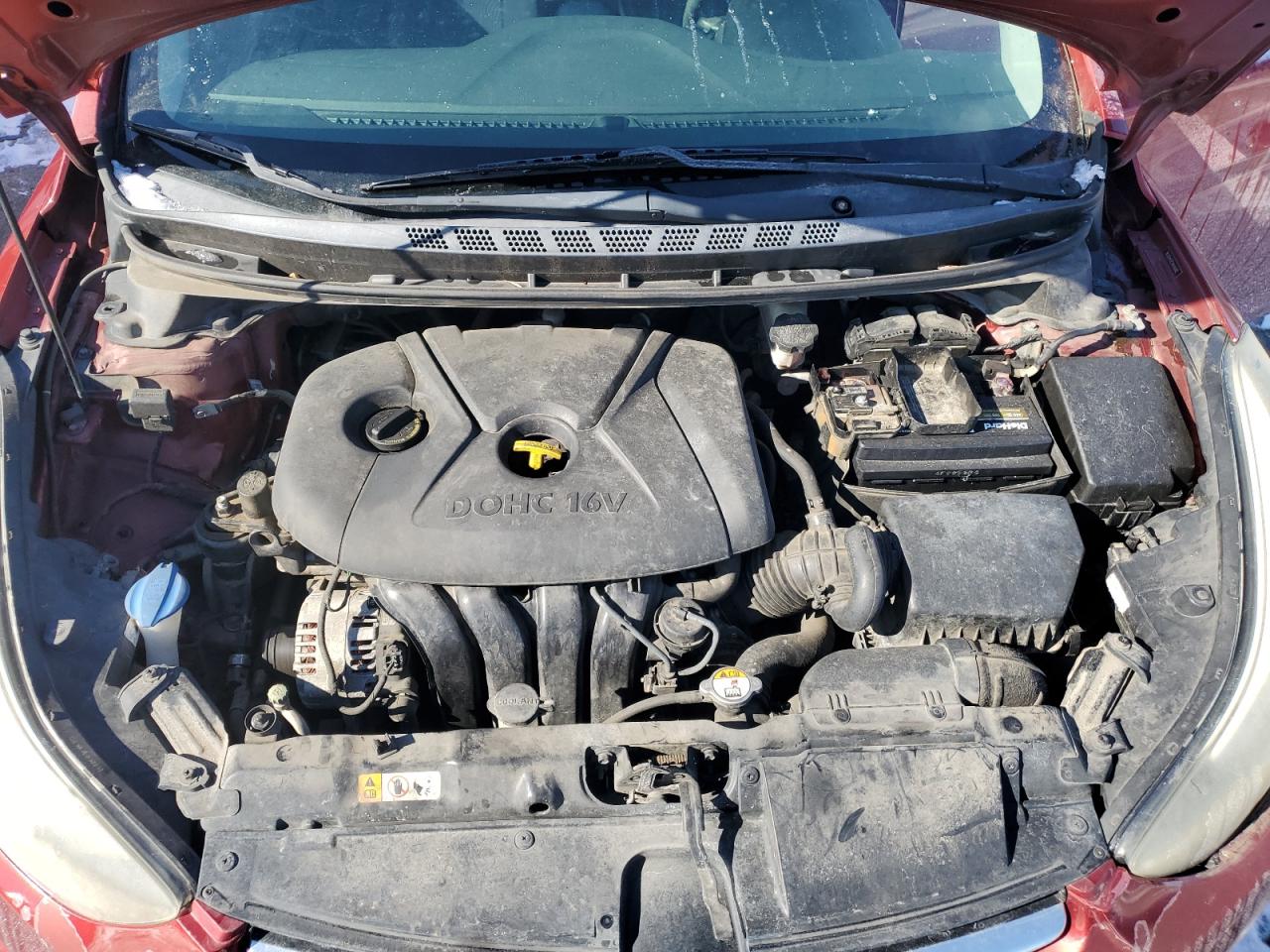 2014 Hyundai Elantra VIN 5NPDH4AE2EH456796 Copart auction photo, vandalism / minor dent/scratches damage thumbnail 11