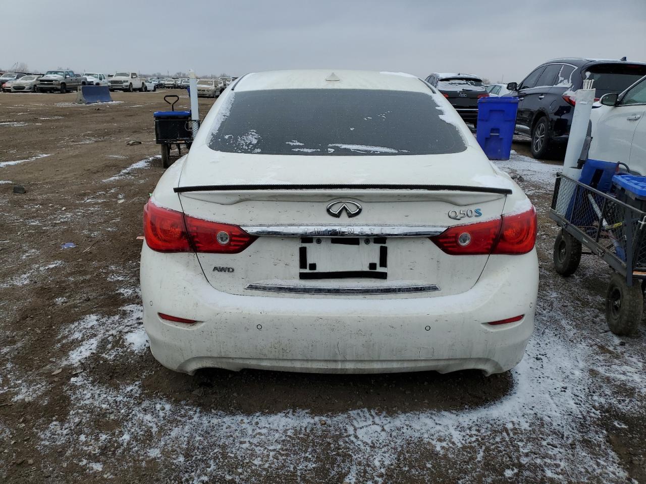 2014 Infiniti Q50 VIN JN1AV7AR7EM700936 Copart auction photo, vandalism damage thumbnail 6