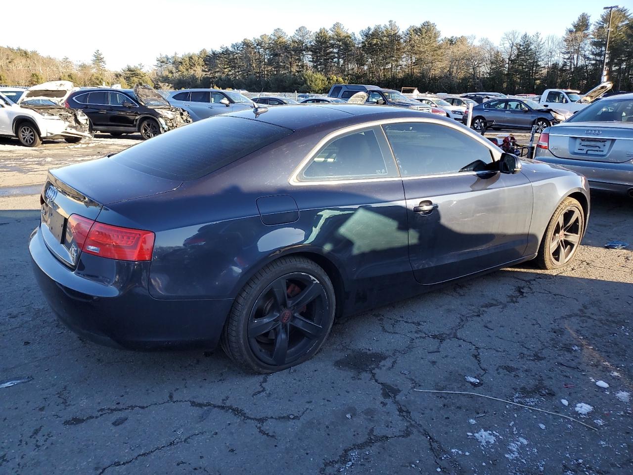 2014 Audi A5 VIN WAULFAFR8EA045595 Copart auction photo, rear end / side damage thumbnail 3
