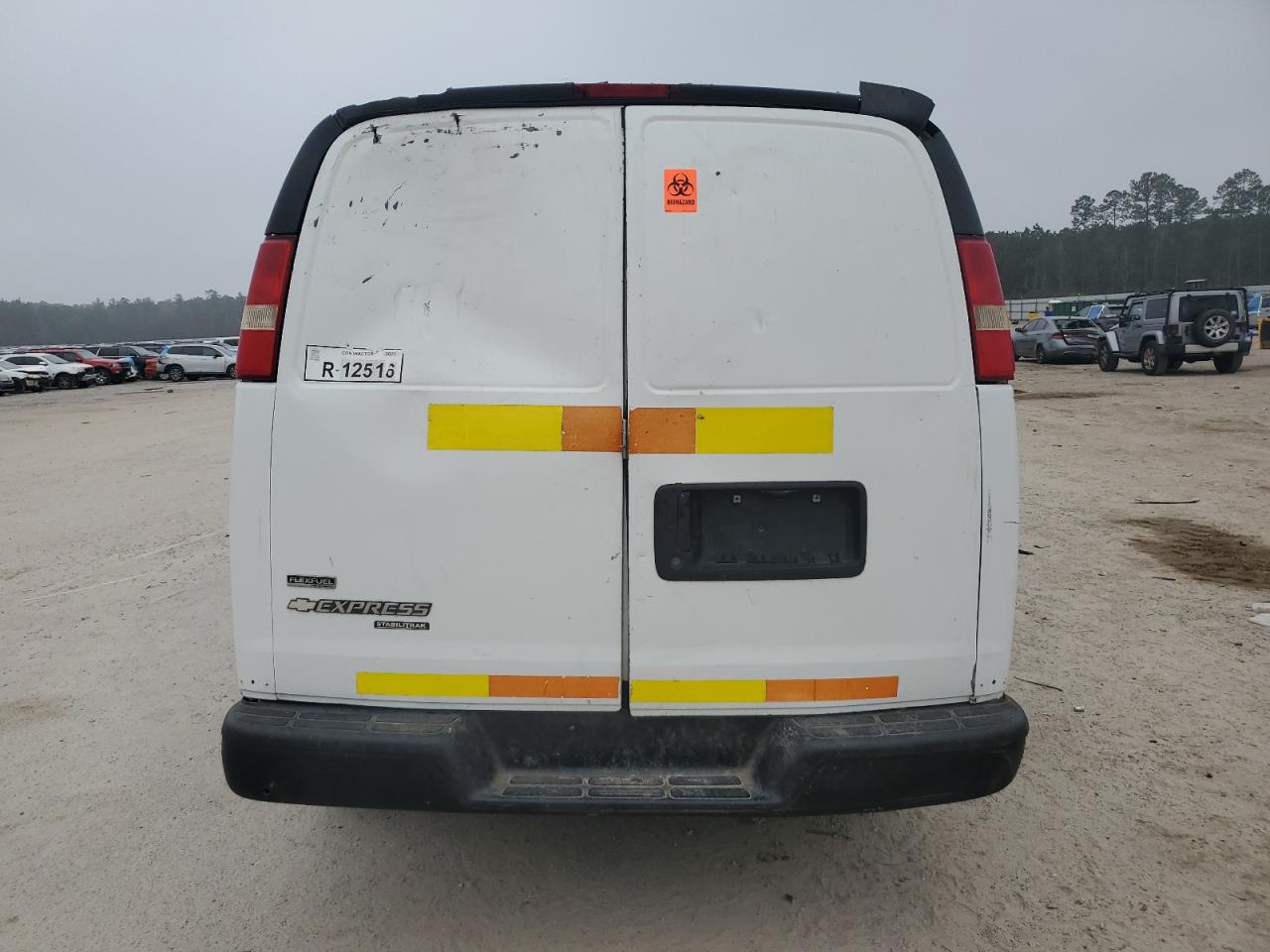 2011 Chevrolet Express VIN 1GCWGFCA0B1169848 Copart auction photo, front end / side damage thumbnail 6