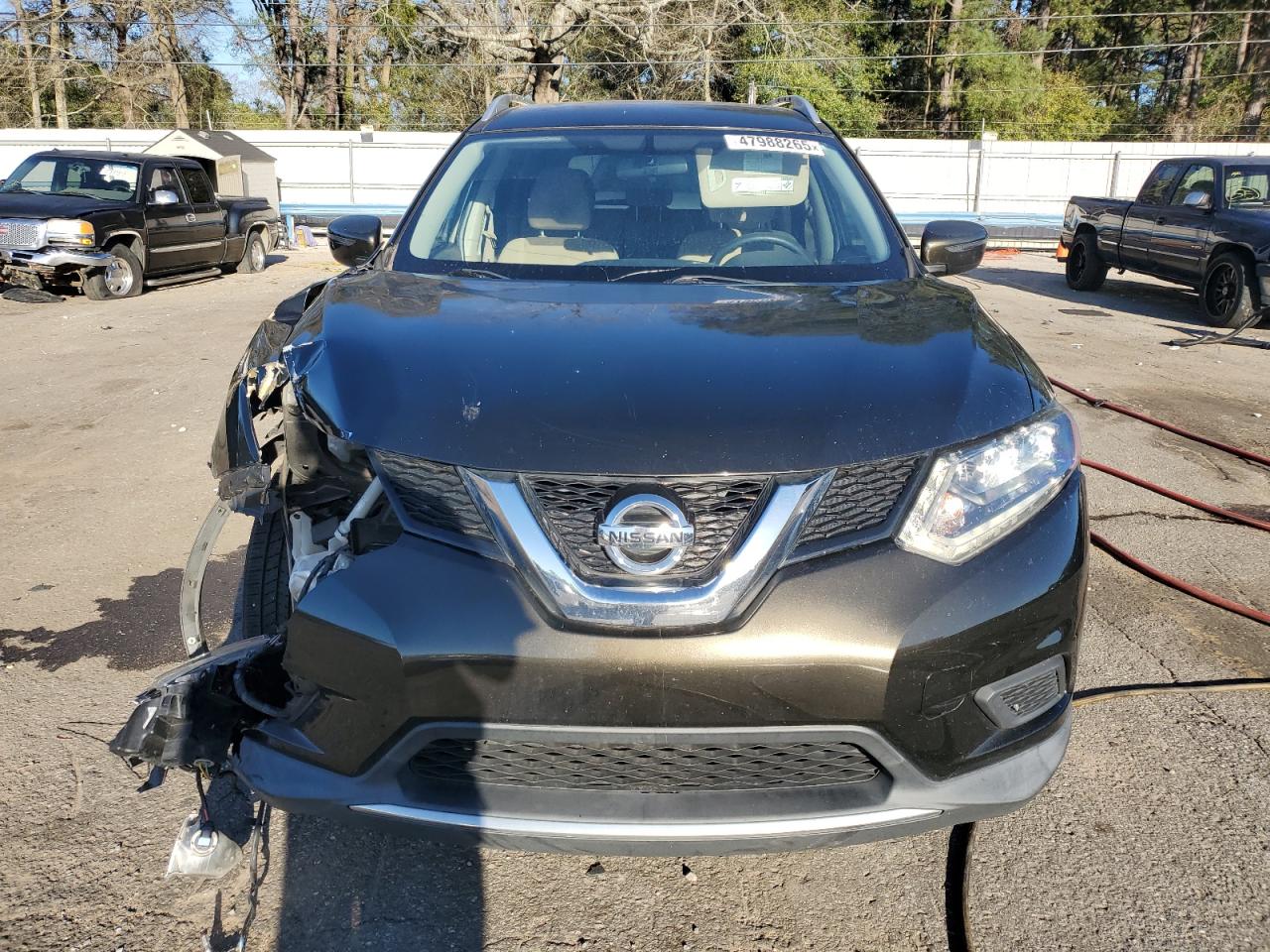 2016 Nissan Rogue VIN KNMAT2MT6GP696991 Copart auction photo, front end / side damage thumbnail 5