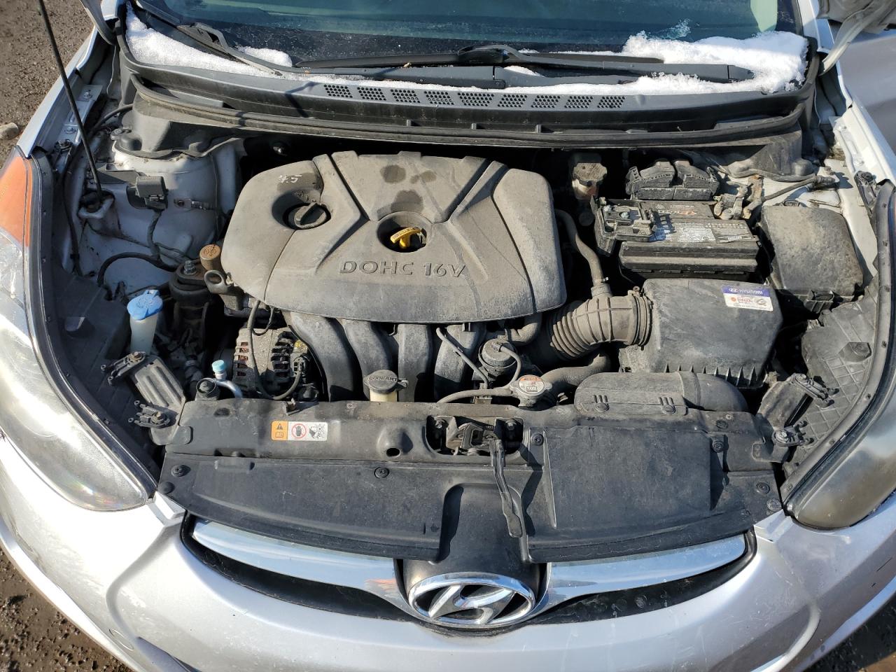 2013 Hyundai Elantra VIN KMHDH4AE1DU556694 Copart auction photo, vandalism / side damage thumbnail 11