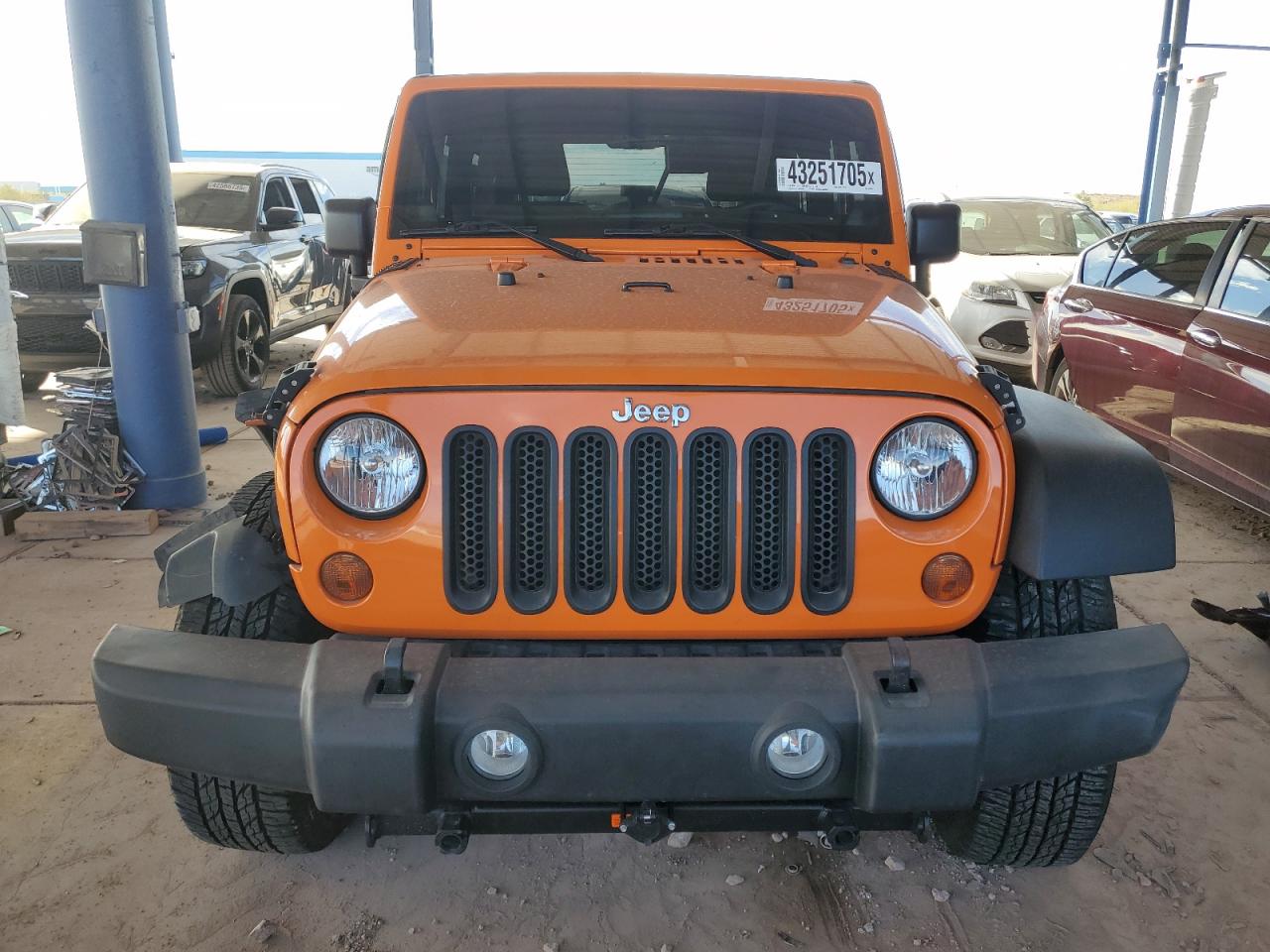 2013 Jeep Wrangler VIN 1C4AJWAG9DL531038 Copart auction photo, side / front end damage thumbnail 5