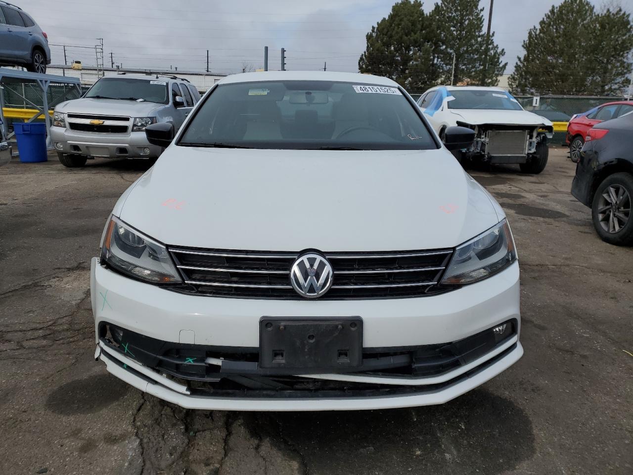 2015 Volkswagen Jetta VIN 3VWD17AJ0FM417412 Copart auction photo, front end damage thumbnail 5