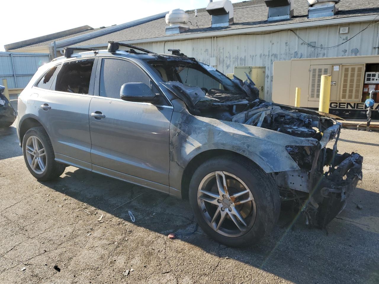 2014 Audi Q5 VIN WA1WGAFP2EA054394 Copart auction photo, burn damage thumbnail 4