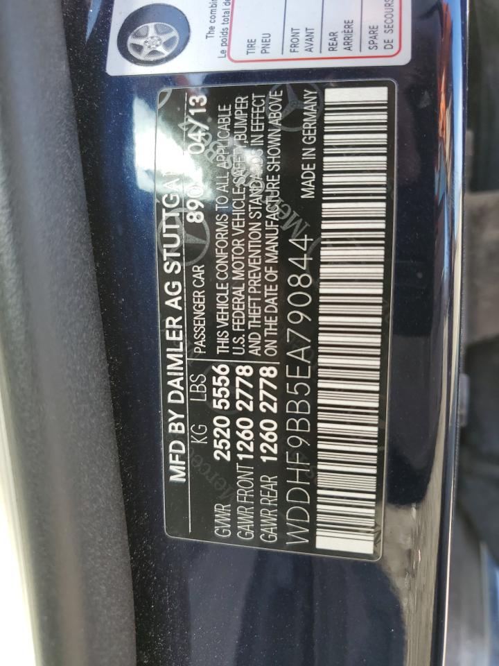 2014 Mercedes-Benz E-klasse VIN WDDHF9BB5EA790844 Copart auction photo, front end / side damage thumbnail 15