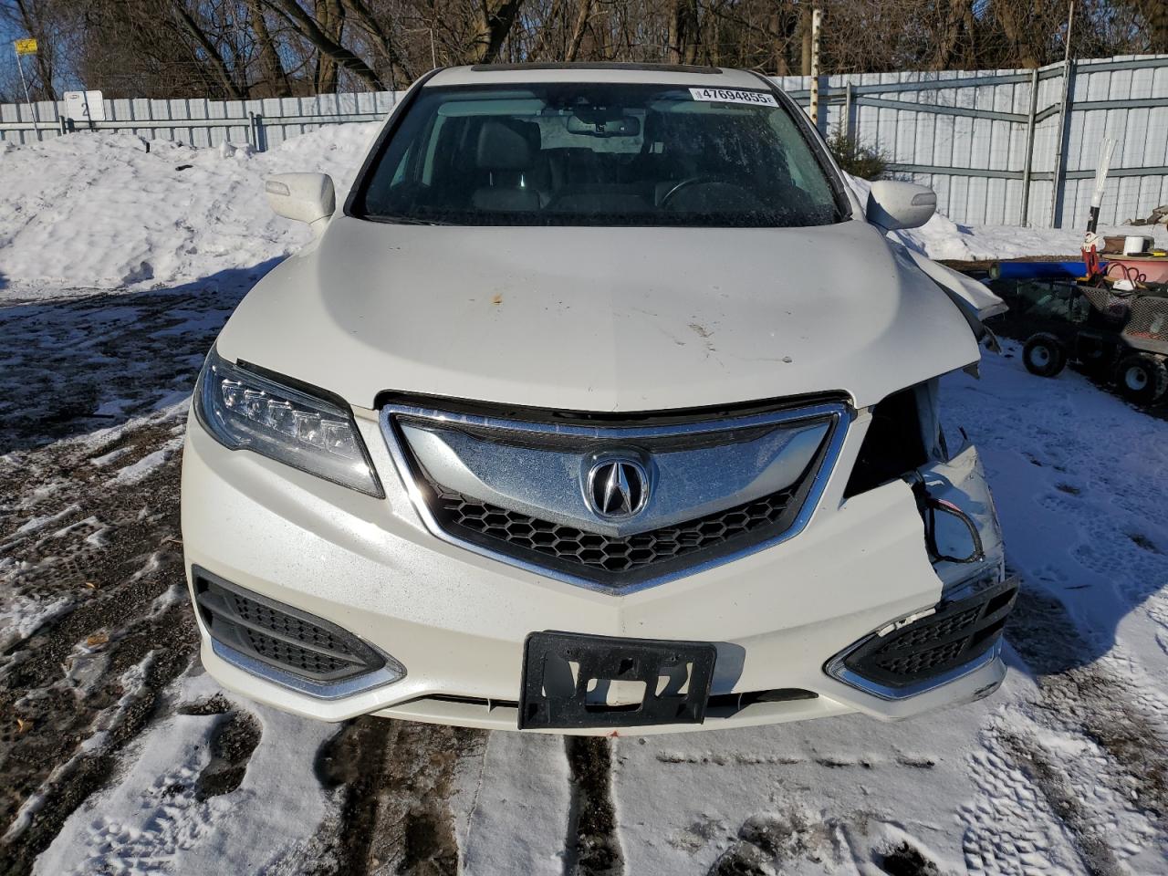 2018 Acura RDX VIN 5J8TB4H5XJL800479 Copart auction photo, undercarriage / front end damage thumbnail 5