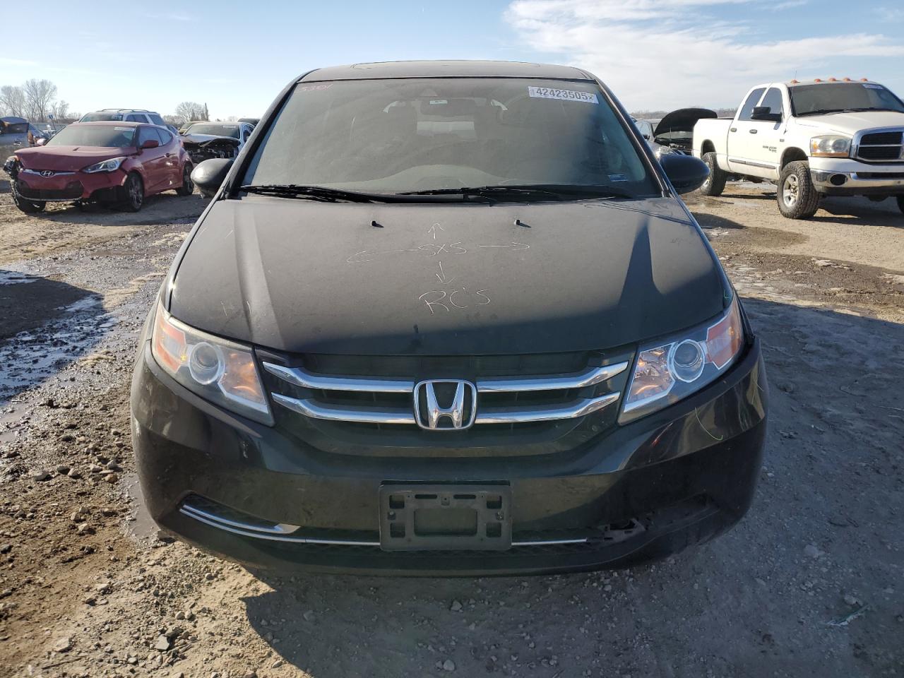 2014 Honda Odyssey VIN 5FNRL5H6XEB044679 Copart auction photo, rear end / minor dent/scratches damage thumbnail 5