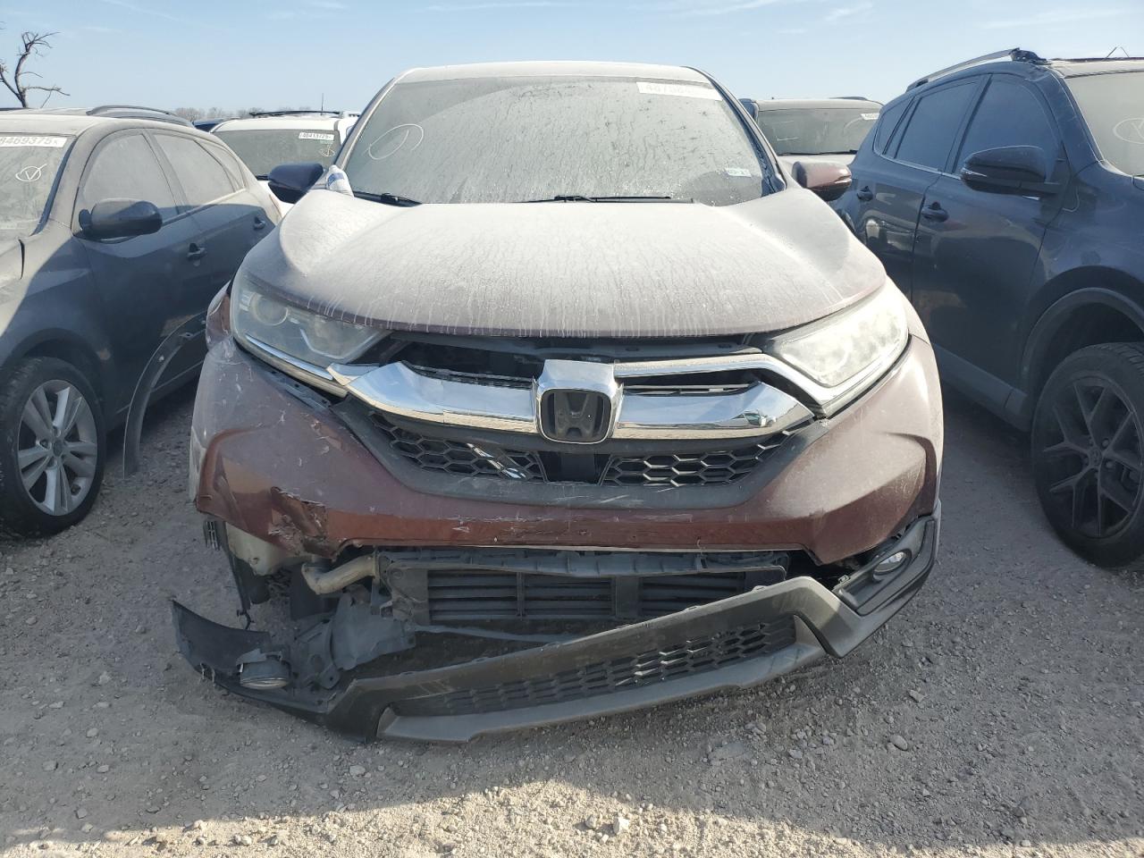 2017 Honda CR-V VIN 7FARW1H5XHE002867 Copart auction photo, front end / side damage thumbnail 5