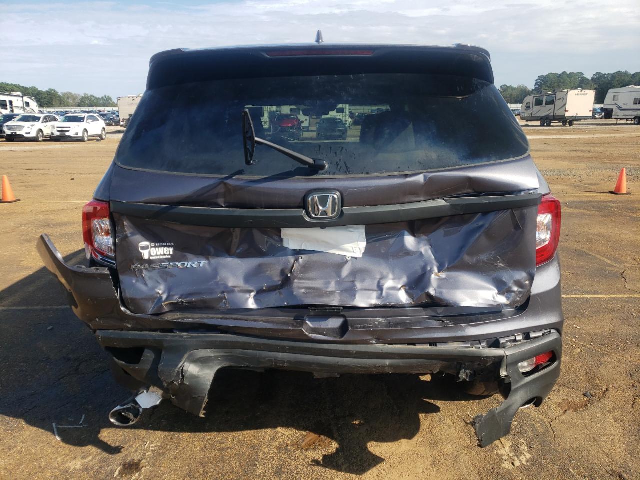 2021 Honda Passport VIN 5FNYF7H51MB010442 Copart auction photo, rear end damage thumbnail 6