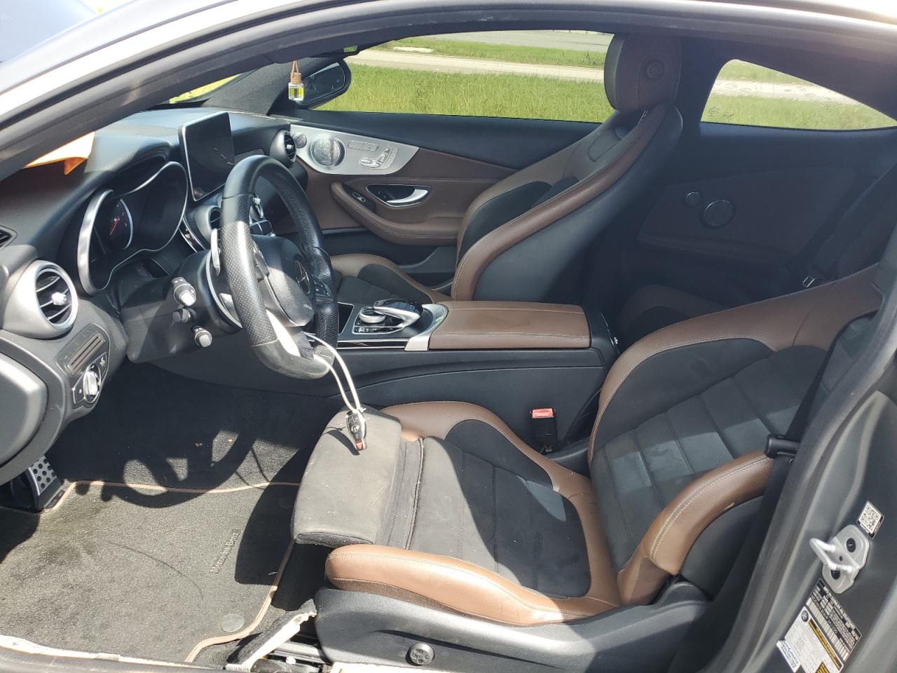 2017 Mercedes-Benz C-klasse VIN WDDWJ4JB4HF343200 Copart auction photo, water/flood damage thumbnail 7