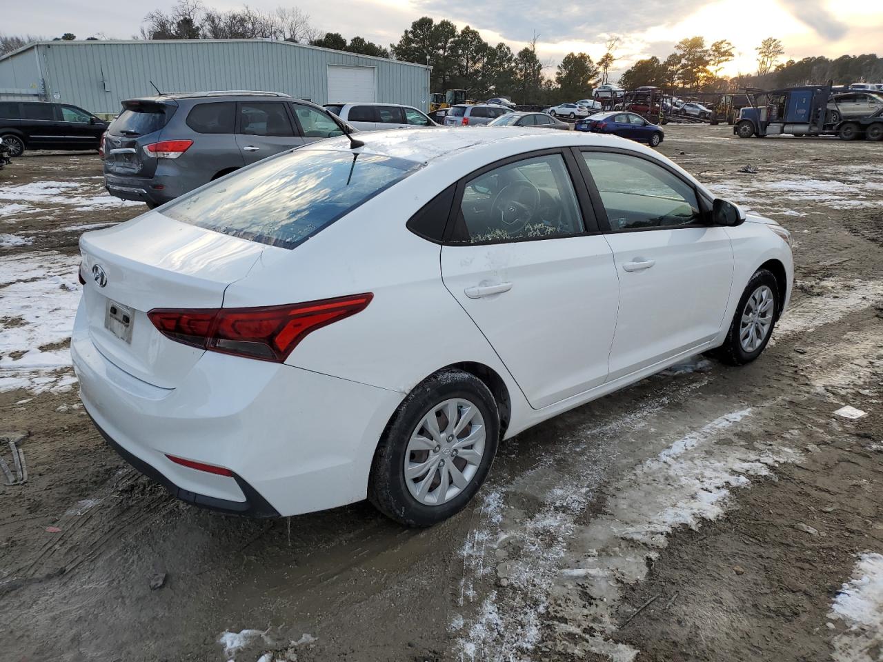 2019 Hyundai Accent VIN 3KPC24A32KE086784 Copart auction photo, side damage thumbnail 3