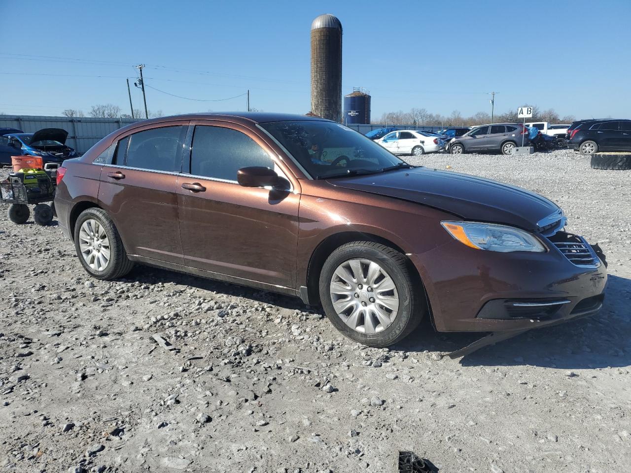 2013 Chrysler 200 VIN 1C3CCBAB4DN586702 Copart auction photo, front end damage thumbnail 4