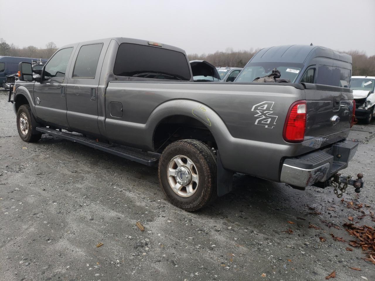 2014 Ford F350 VIN 1FT7W3BTXEEB29105 Copart auction photo, top/roof damage thumbnail 2