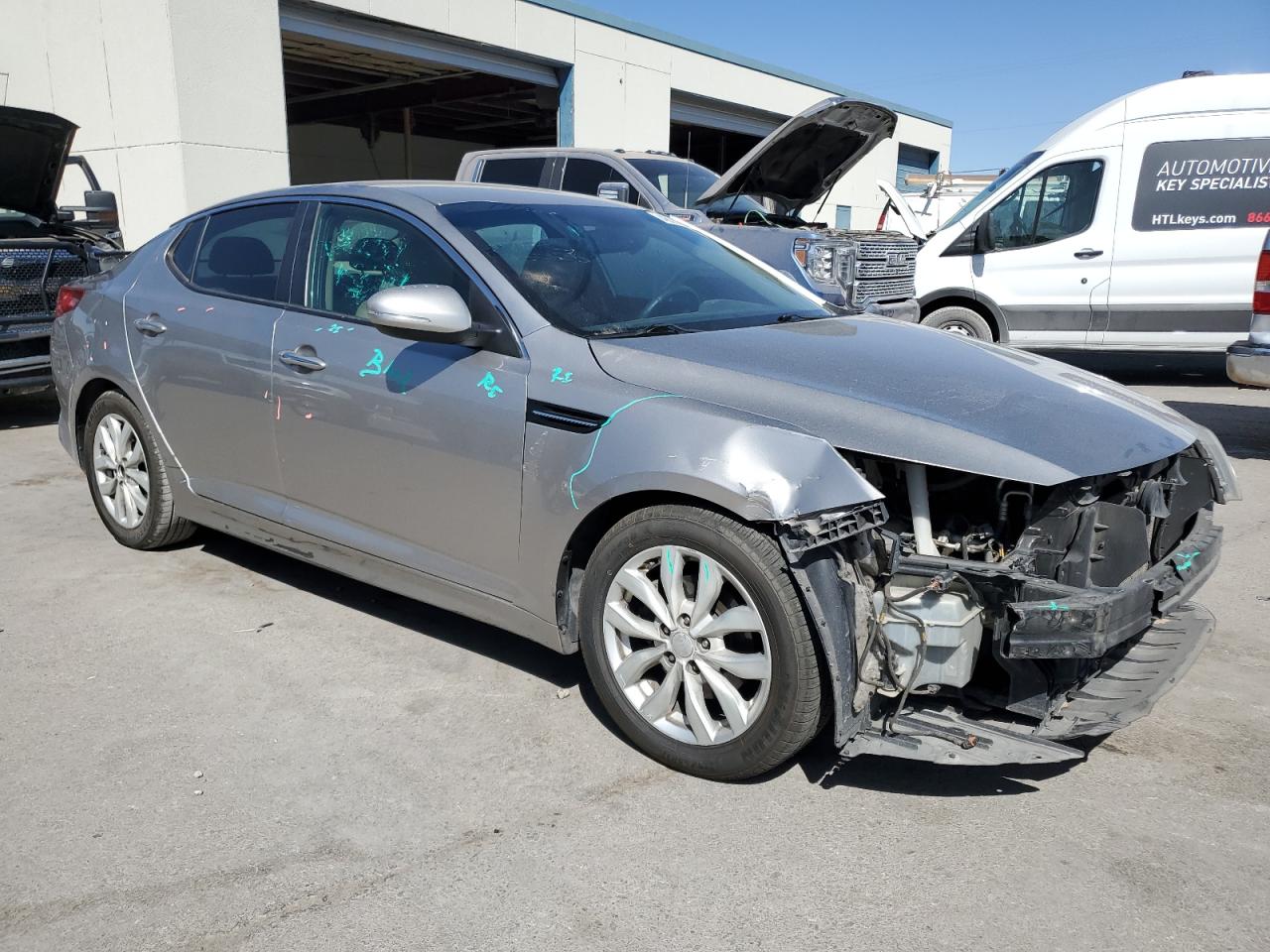 2014 KIA Optima VIN 5XXGN4A78EG275060 Copart auction photo, front end damage thumbnail 4