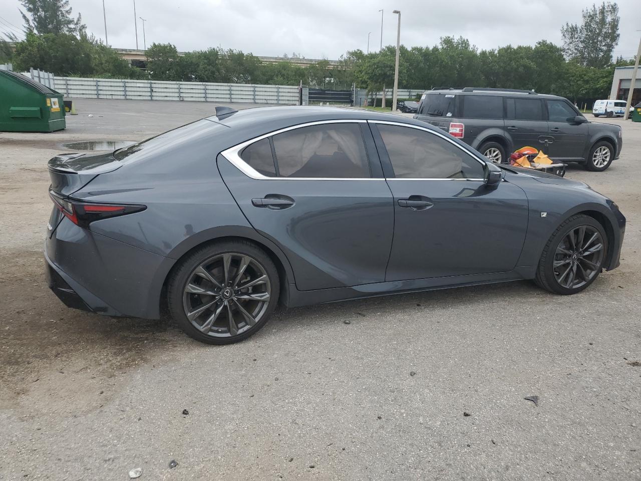 2021 Lexus IS VIN JTHGZ1B23M5045465 Copart auction photo, side damage thumbnail 3