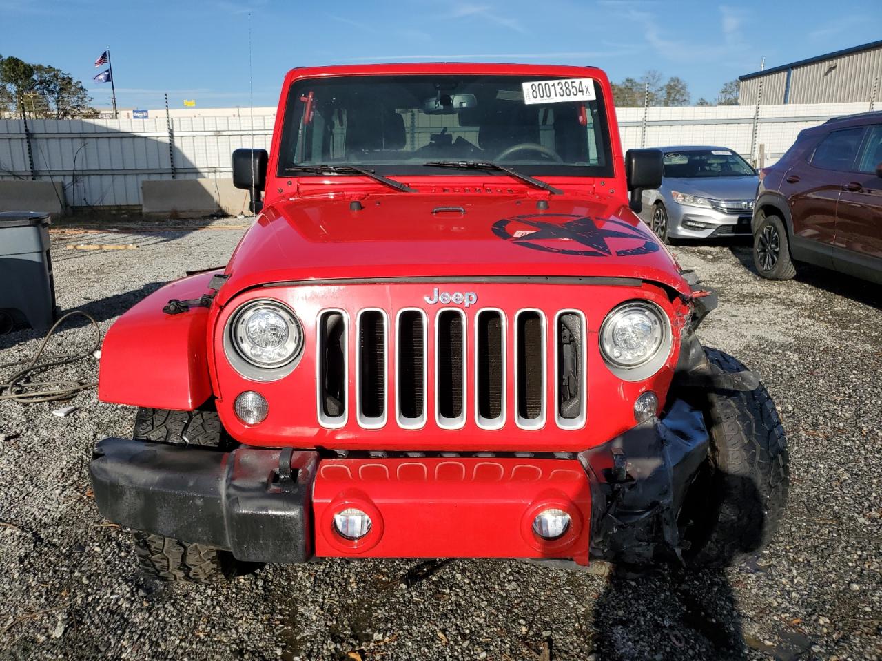 2017 Jeep Wrangler VIN 1C4BJWEG4HL516595 Copart auction photo, side damage thumbnail 5