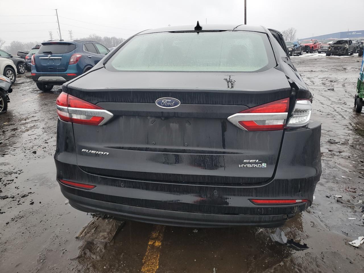2019 Ford Fusion VIN 3FA6P0MU3KR166959 Copart auction photo, side damage thumbnail 6